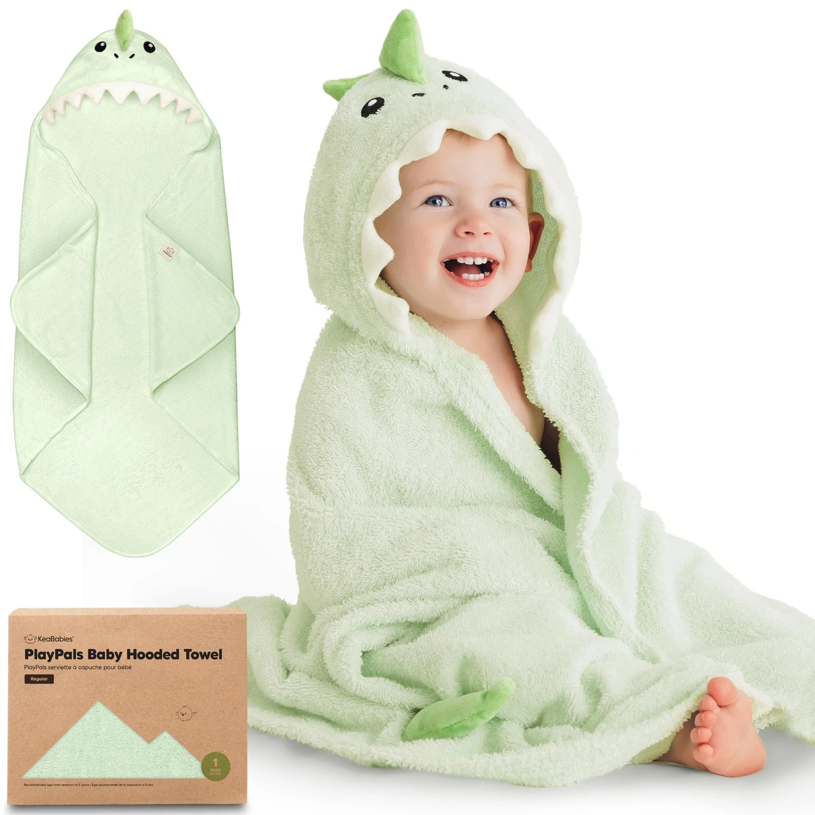 KeaBabies Organic Baby Towel with Hood for Girls, Boys - Soft, Absorbent, 100
Opens in a new window