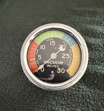 Stewart Warner 2 58 Motor-minder Vacuum Gauge Crescent Moon Curved Glass Stewart Warner 2 58 Motor-minder Vacuum Gauge Crescent Moon Curved Glass