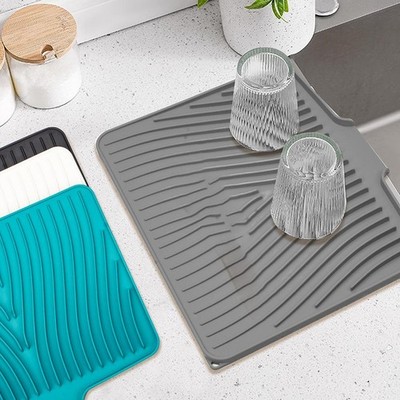 Innovative Nonslip Silicone Drying Mat Perfect Addition to Modern For Kitchens