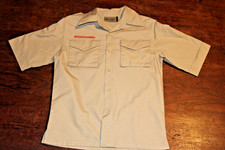 Boy Scouts of America BSA Youth Shirt Tan Large Plain No Patches Short Sleeve