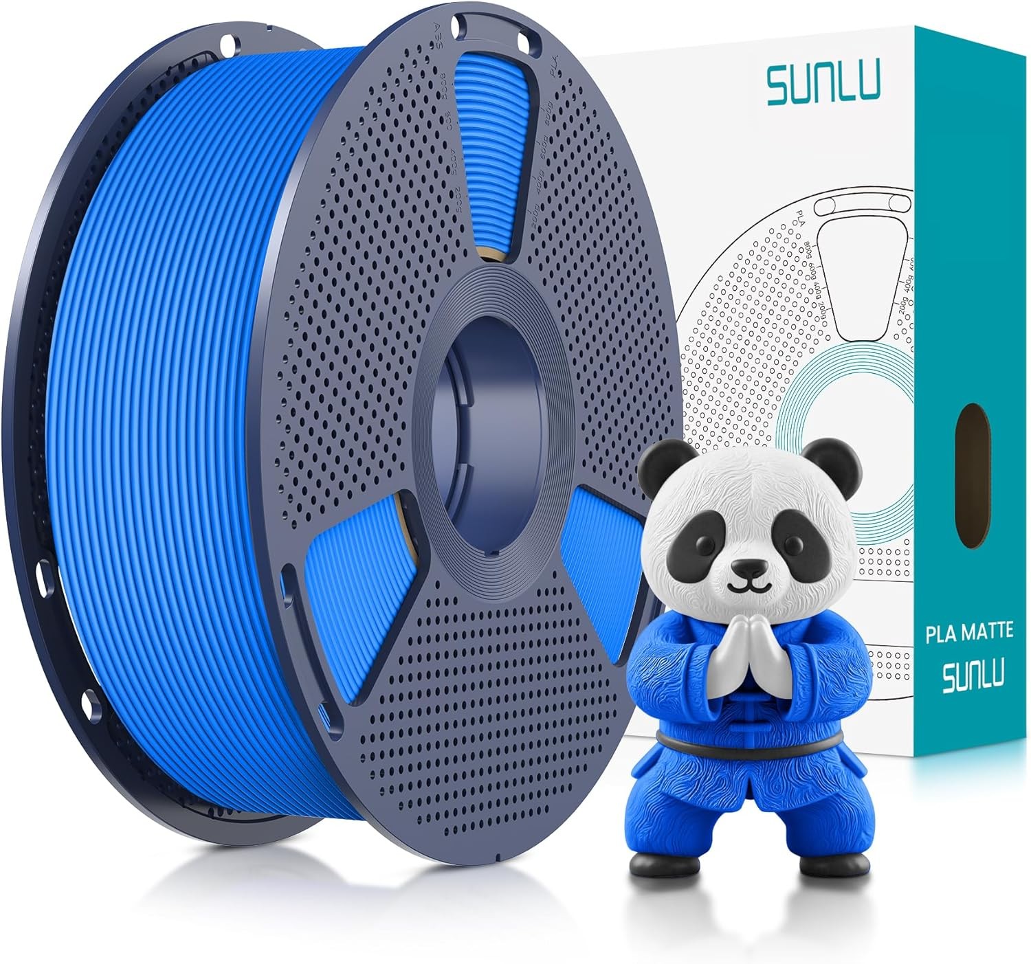 SUNLU Matte PLA 3D Drucker Filament 1,75mm 1KG Matter Oberfläche Kein Geruch