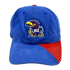 Kid's KANSAS UNIVERSITY JAYHAWKS CAP Blue Red - OSFM - Adjustable