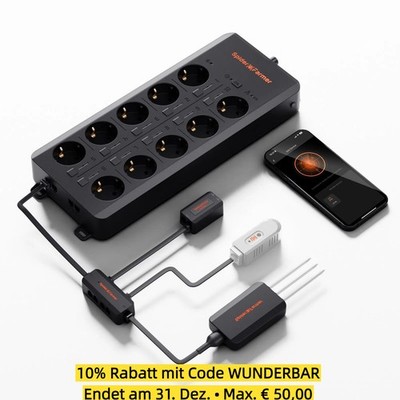 2026 Spider Farmer Genius Grow System AC10 Power Strip Kit App-Based Smart Strip