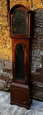 Empty Grandmother Longcase Clock Mahogany Finish Case Modern