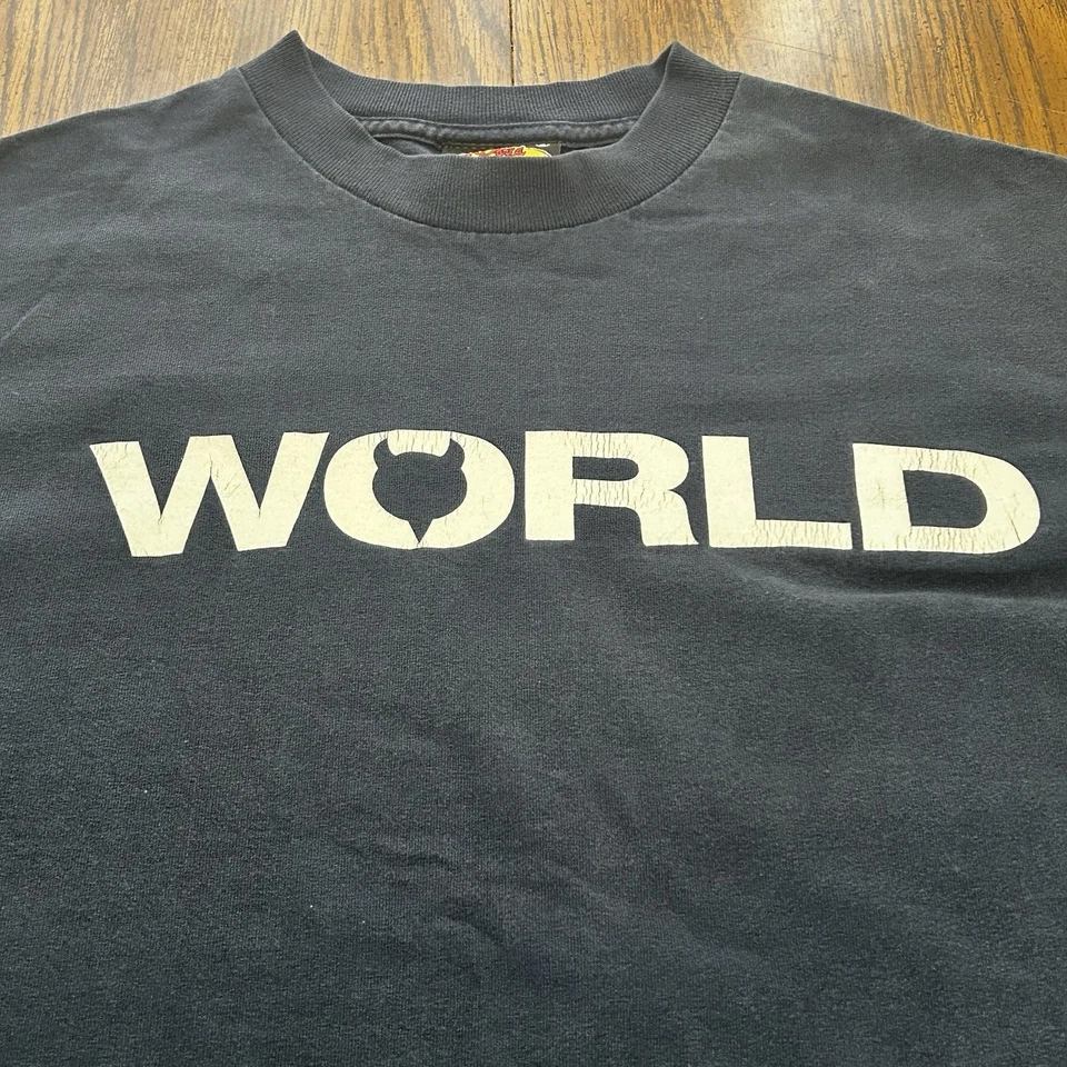 Vintage World Industries T Shirt Mens M Navy Blue Skate Skateboarding Y2K USA - Image 4 of 4