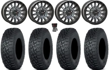 System 3 SB-8 Bdlk 15"Wheels Gy +38mm 35"Tenacity XNR Tires RZR Turbo R & Pro R
