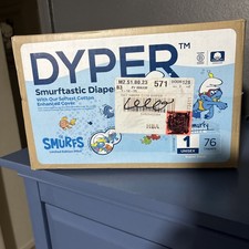 DYPER Cotton-Enhanced Diapers Smurftastic Edition, Size 1, 76 Count