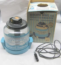 Vintage Devilbiss No.145 Vaporizer Humidifier Glass Container Original Box MCM