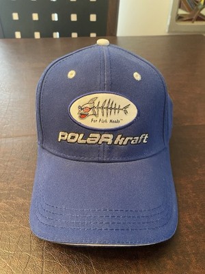  New Polar Kraft Boating & Fishing Hat. Adjustable. Logo  For Fish Heads Stiched