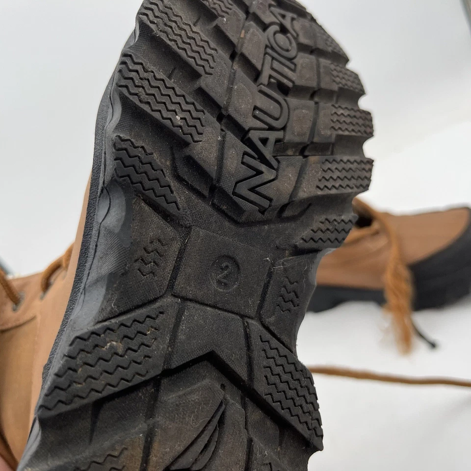 Nautica утка загрузки коричневый пушистый с подкладкой шерпа мягкой кожи шнурки с подкладкой молнии размер 2 - Изображение 4 из 4