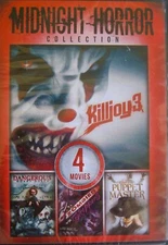 Midnight Horror: Killjoy 3/Puppet Master 6/Zombie VS Stripper(DVD, 2017, V G)