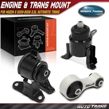 3x Engine Motor & Transmission Mount for Mazda 6 2006-2008 L4 2.3L Auto Trans.