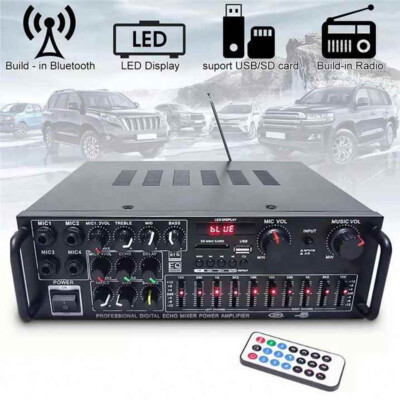 Verstärker 2000W HIFI Stereo Amplifier Digital Bluetooth FM USB Vollverstärker