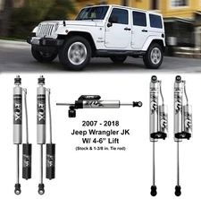 Fox Shox 4-6" Lift Front Rear Shocks ATS Stabilizer Fits 07-18 Jeep Wrangler JK