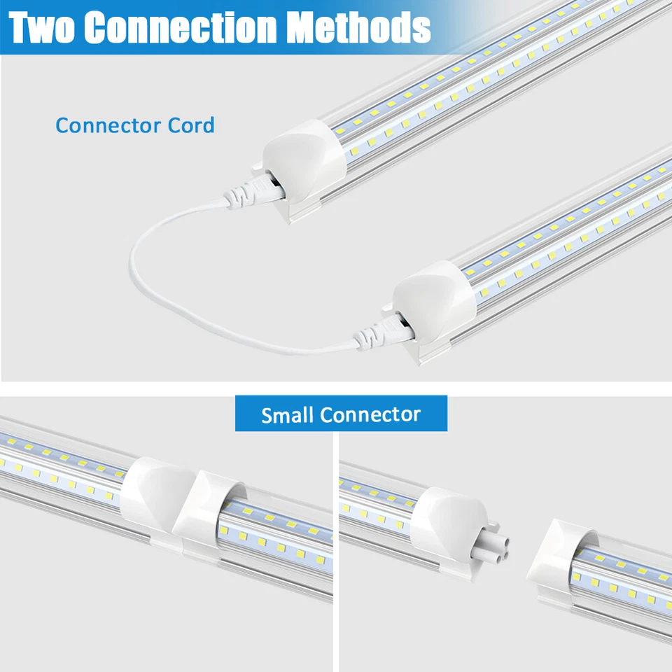 T8 LED Tube Light Bulb 6500K 2FT 3FT 4FT 5FT 6FT 8FT LED Shop Light Fixture - Image 4 of 4