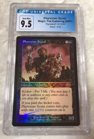 Phyrexian Scuta Planeshift MtG CGC 9.5 2001 FOIL 51/143 | eBay