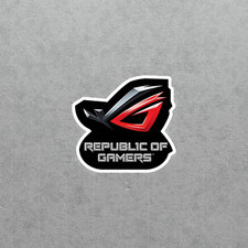 Republic of Gamers Logo Sticker - Gaming Enthusiast Decal for Laptops Cars 5678