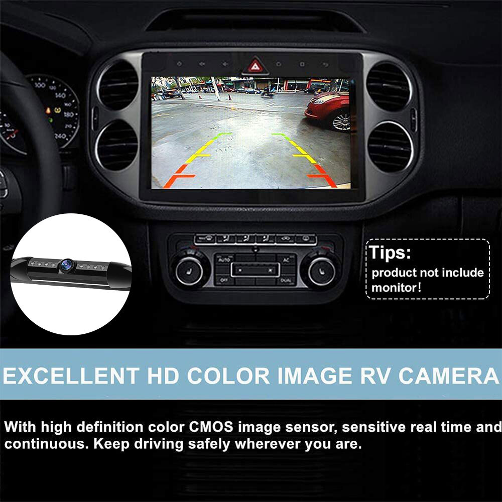 License Plate Metal Frame Rear View Backup Camera CMOS HD  LED Night Vision 2024