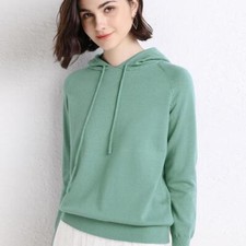 Hoodie Long Sleeve Cashmere Sweater Pullover Loose Hoodie Knitted Womens Sweater
