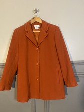 Love Orange?! Harve Bernard Jacket Wool Cashmere Blend Fabulous Jacket Uk10
