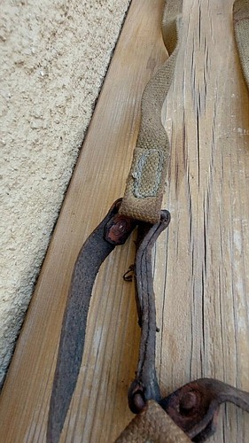 ORIGINAL SOVIET RUSSIAN SWORD BELT SHASHKA PORTEPEE WW2 PERIOD CANVAS LEATHER - Picture 6 of 11