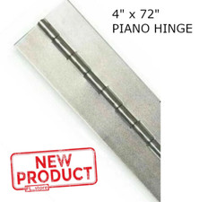 4" x 72" PIANO HINGE No Holes Weldable Steel Finish Continuous Nonremovable Pin