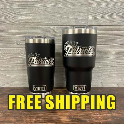 New England Patriots Personalized Custom Engraved Tumbler cup YETI 20oz  or