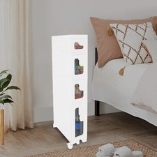 4 Drawers Storage Cabinet Heavy-Duty Storage Organizer Slim Bathroom Cabinet