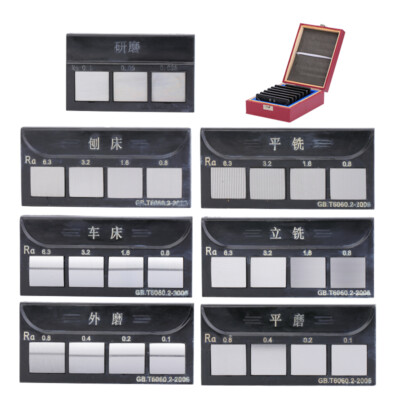 Comparison of Surface Roughness Sample Block for Lathe 0.025-6.3