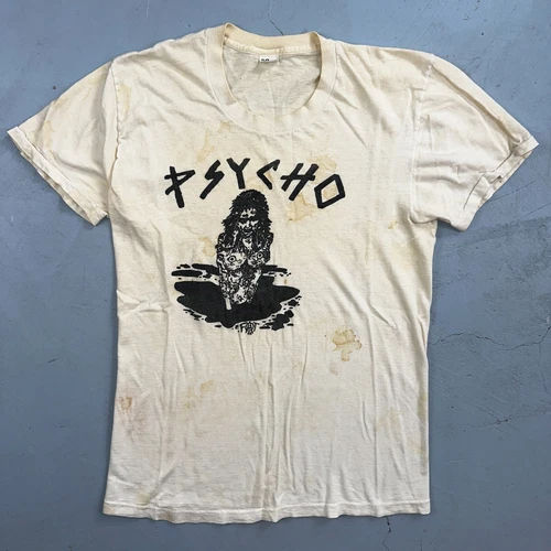 Psycho Vintage T Shirt Concert Boston Punk Grunge Nirvana 80 1980s vintage concert t-shirt, vintage, single stitch, B+ condition