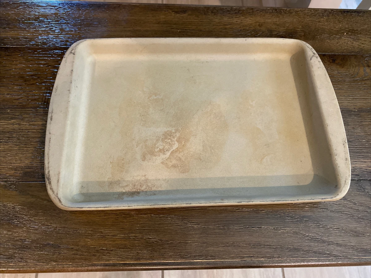 Pampered Chef Medium Bar Pan Baking Cookie Sheet Stoneware 14x9~010205