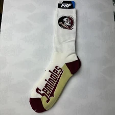 Florida State Seminoles NCAA Tall Socks For Bare Feet Size L Men's 10-13