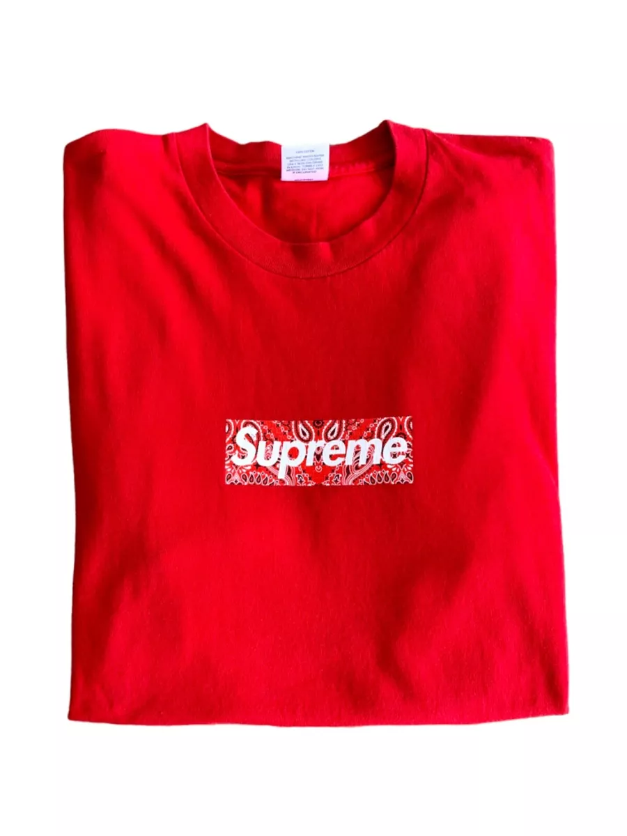 Supreme Red Bandana Box Logo Tee