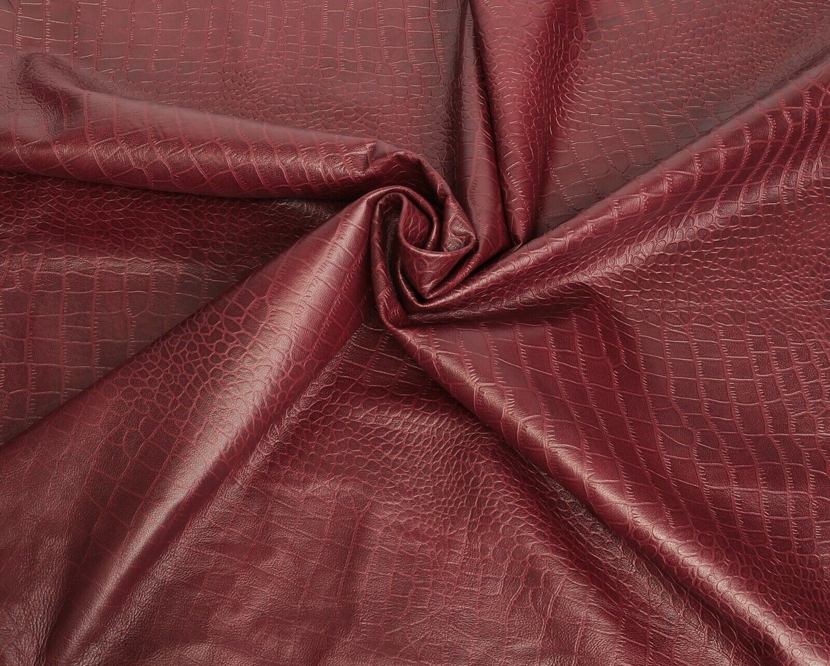 Crocodile Lamb skin leather Oxblood Color (100% Genuine Skin) | eBay