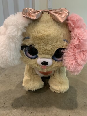Present Pets Princess Fancy Puppy Interactive Plush Pet Toy Tested 