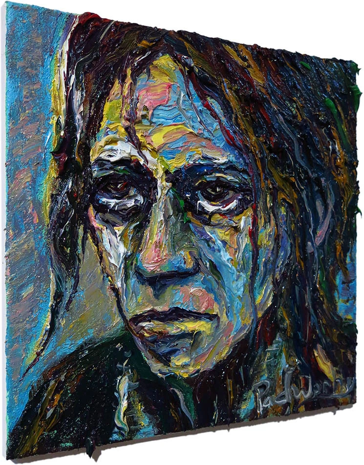 ORIGINAL OIL█PAINTING█VINTAGE█ART█SIGNED '24 OUTSIDER BEACH WOMAN GIRL HAT FAUVE - Image 4 of 4