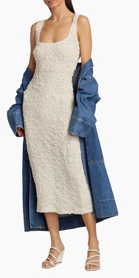 popcorn midi dress Mauve Striped Popcorn Smocked Midi Dress