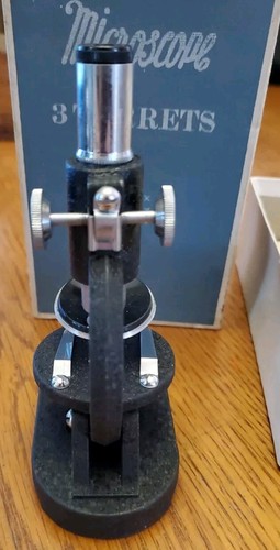 Vintage 3 Turrets Mini Chase Microcope With 3 Glass Slides Made In Japan In Box - Picture 4 of 14