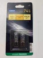 2X Xavax Halogen Lampe 50W GY6.35 12V Stiftsockellampe Warmweiß (112481)