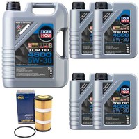 MotoröL Set Top Tec 5W-30 Liqui Moly 9 Liter + ÖLfilter FüR Opel Movano B 2.3