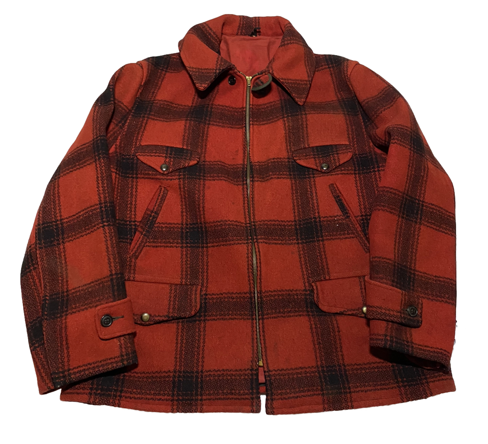 Vintage 50s Heavy Wool Hunting Jacket mens L Buffalo … Gem