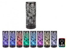 Image of SIL Lotus Leaves Oil Burner EL0738 Black Colour Changing LED Fragrance Burner