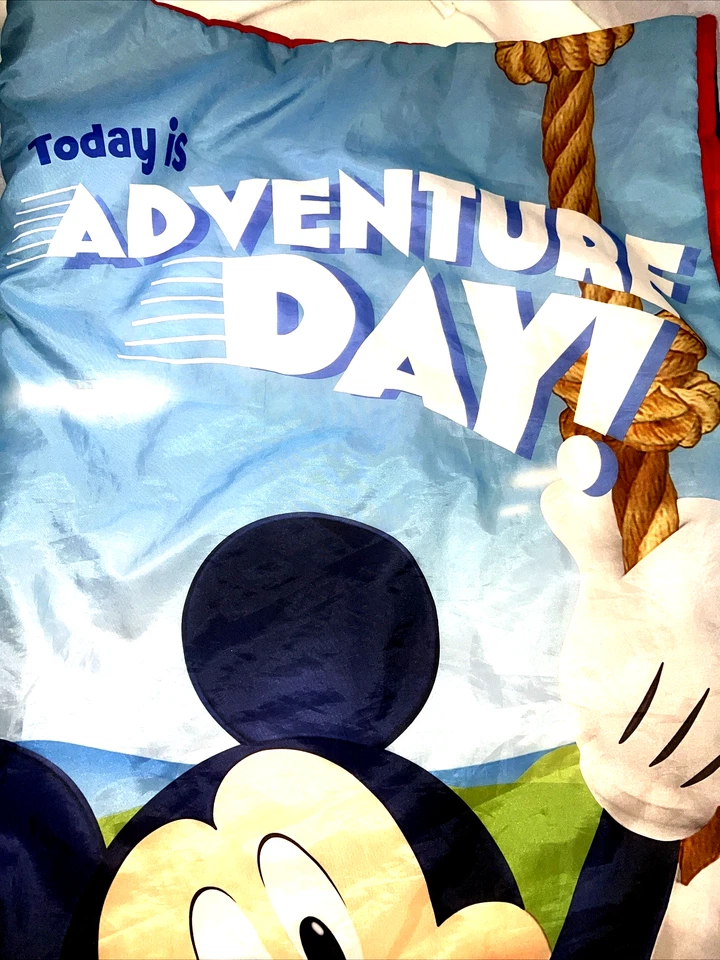 Disney Mickey Mouse Niños Saco de Dormir Aventura Día Rojo Azul Verde Camping Foto 2 de 4