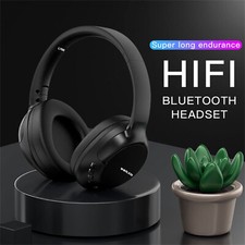 Wireless Headphones Bluetooth 5.0 HiFi Headset Noise Cancelling Over Ear