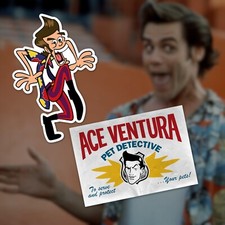 Ace Ventura Sticker and Business Card Fridge Magnet (Jim Carey)