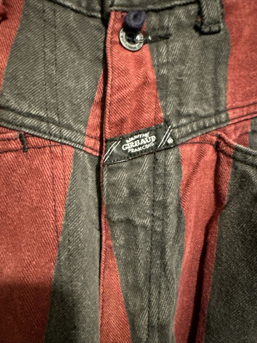 VTG 90's Marithe Francois Girbaud Red BlackStripe Denim VTG 90's Marithe Francois Girbaud Red BlackStripe Denim