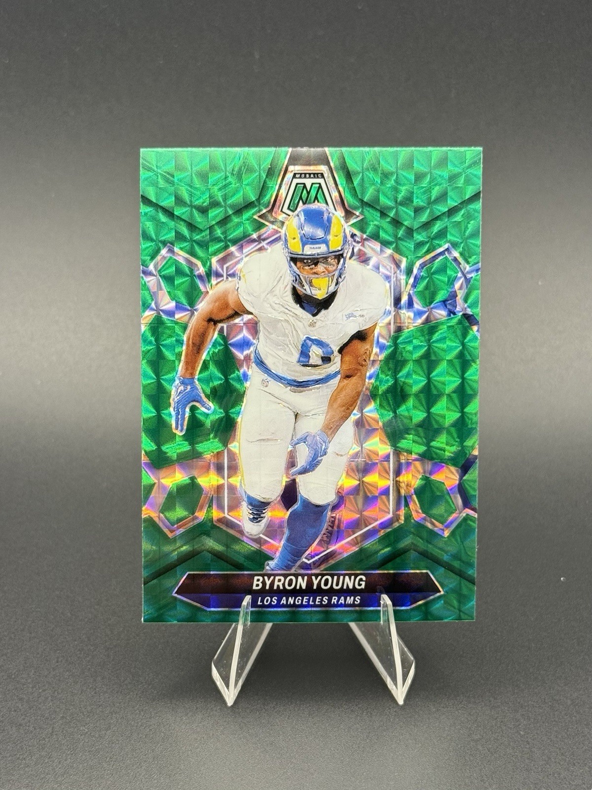2024 Panini Mosaic - Byron Young #133 Green Mosaic Prizm