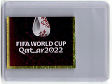 2022 Panini FIFA World Cup Sticker Gold Offical Emblem Bottom #FWC7 NM