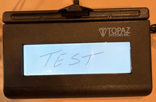 Topaz Systems T-LBK460-HSB-R SigLite LCD 1X5 Backlit USB Signature Pad Terminal