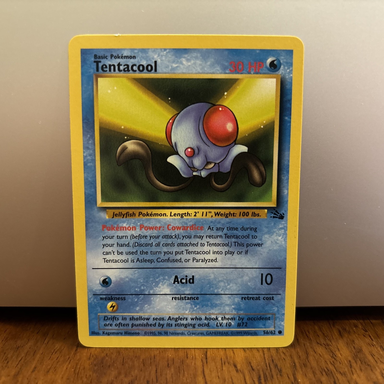 Tentacool 56/62 Fossil Regular NM